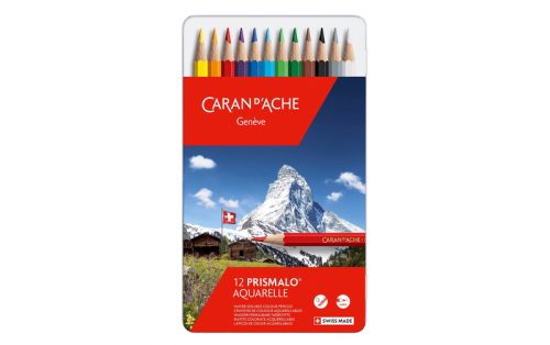 CARAN D'ACHE Farbstifte Prismalo 3mm 999.312 ass. in Metallsch. 12 St&uuml;ck